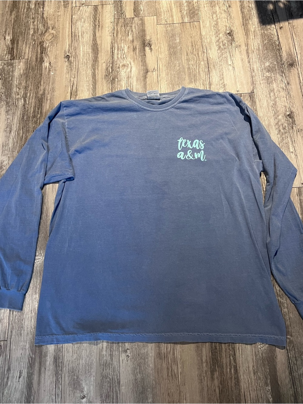 Texas A&M blue long sleeve shirt Glory to the Newborn King Size 2XL